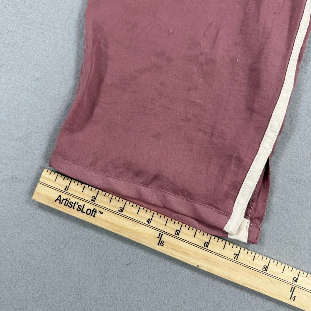 American Eagle Outfitters Pants Womens Large Pink Satin Stripe Lightweight Relax